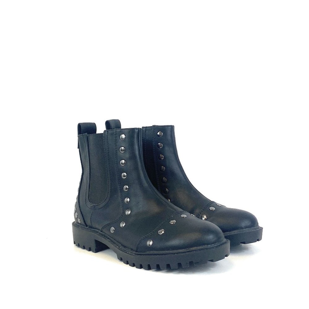 Chelsea Black Studded Ankle Boots Womens Size 7